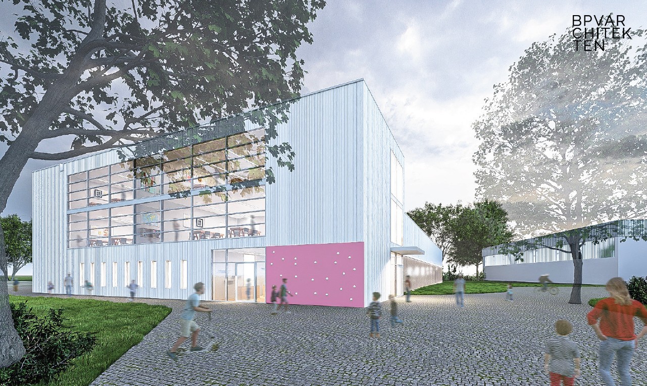 Entwurfsplanung neue Sporthalle plus Klassen