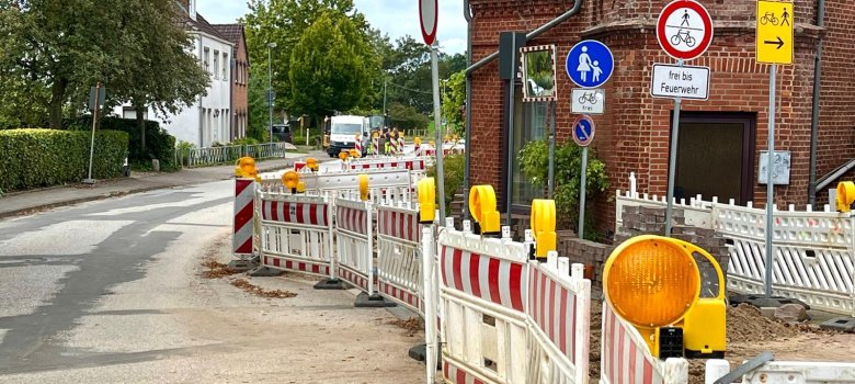 Baustelle Am Brook Wasserleitung