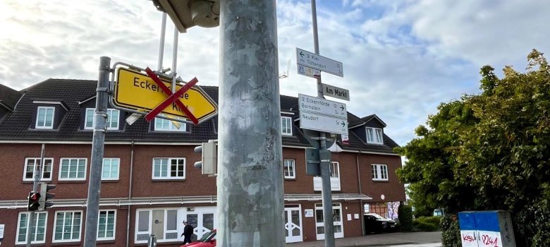 Beklebte Ampeln