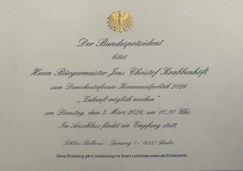 Einladung für Schloss Bellevue