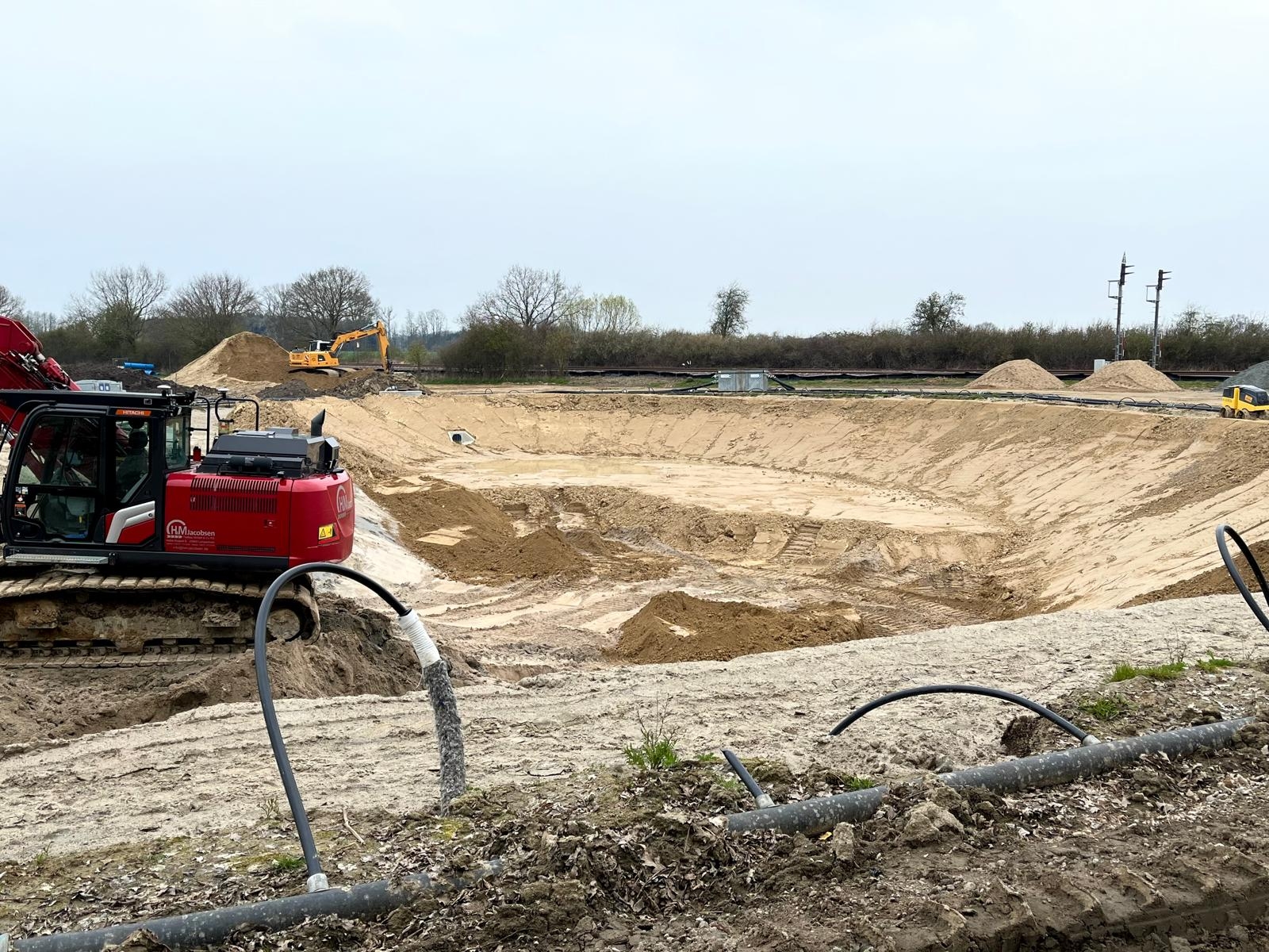 Baugebiet Bau Regenrückhaltebecken