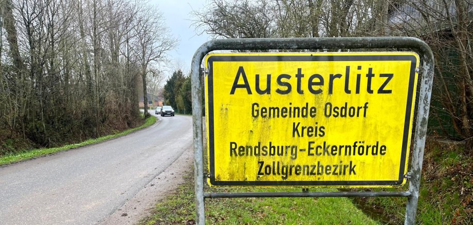 Ortsschild Austerlitz