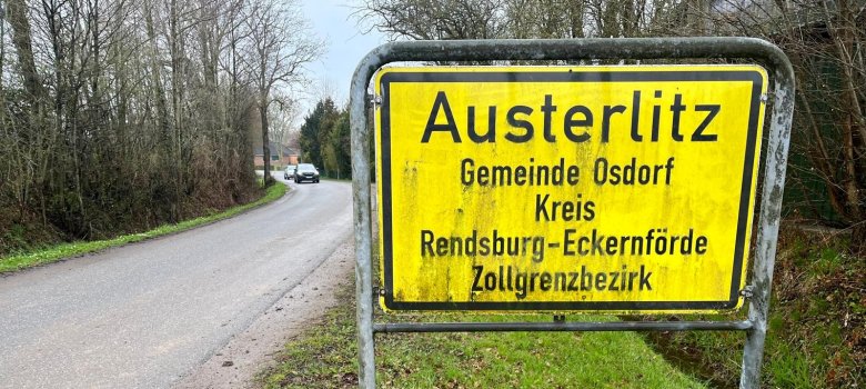Ortsschild Austerlitz Ortsschild Austerlitz