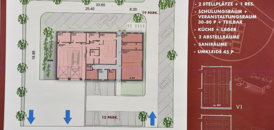 Planskizze Neubau Feuerwehrgerätehaus Schinkel